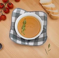 Vista 5 de Juego de 4 almohadillas calientes para tazas de caldo para microondas y platos calientes, multiusos, a prueba de calor