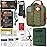 EVERLIT Advanced Emergency Trauma Kit, CAT GEN-7 Tourniquet Mil-Spec Nylon Laser Cut Pouch with 36 Splint, Military Combat Tactical IFAK for First Aid Response Bleeding Control (OD Green)