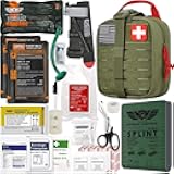 EVERLIT Advanced Emergency Trauma Kit, CAT GEN-7 Tourniquet Mil-Spec Nylon Laser Cut Pouch with 36