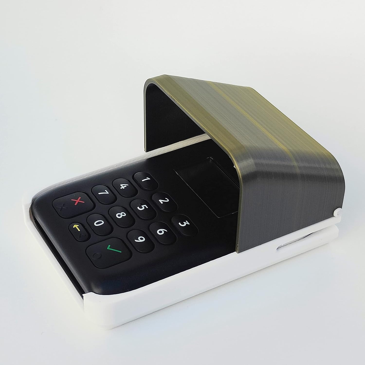 Amazon.co.jp カードリーダー暗証番号カバー 開閉式 2 (むら緑 白) 文房具・オフィス用品