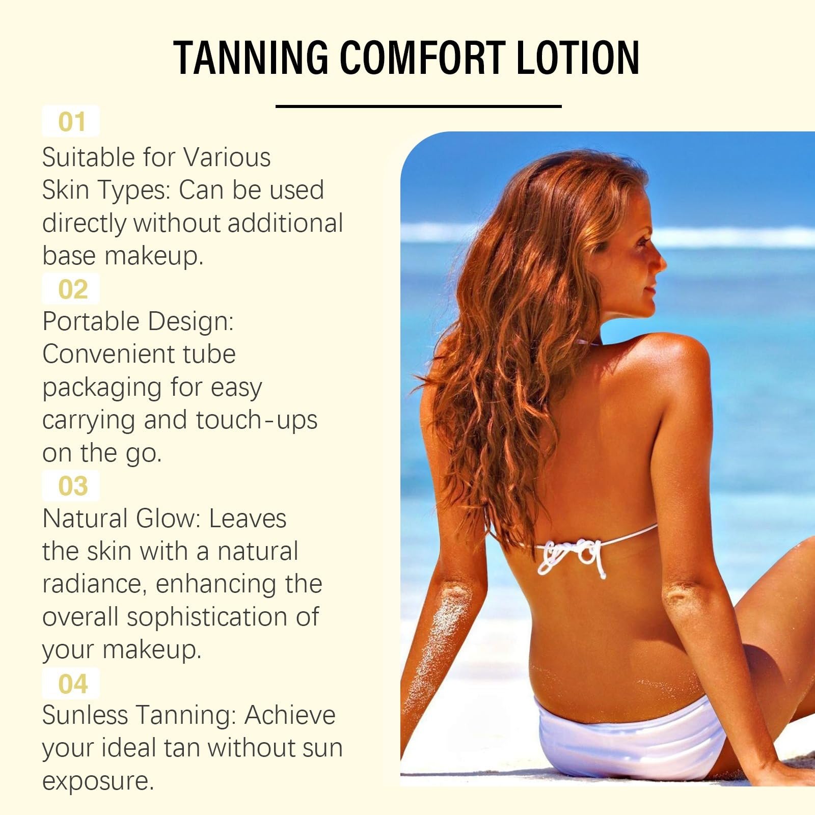 Sérum autobronzant autobronzant sans soleil formule douce pour toute peau