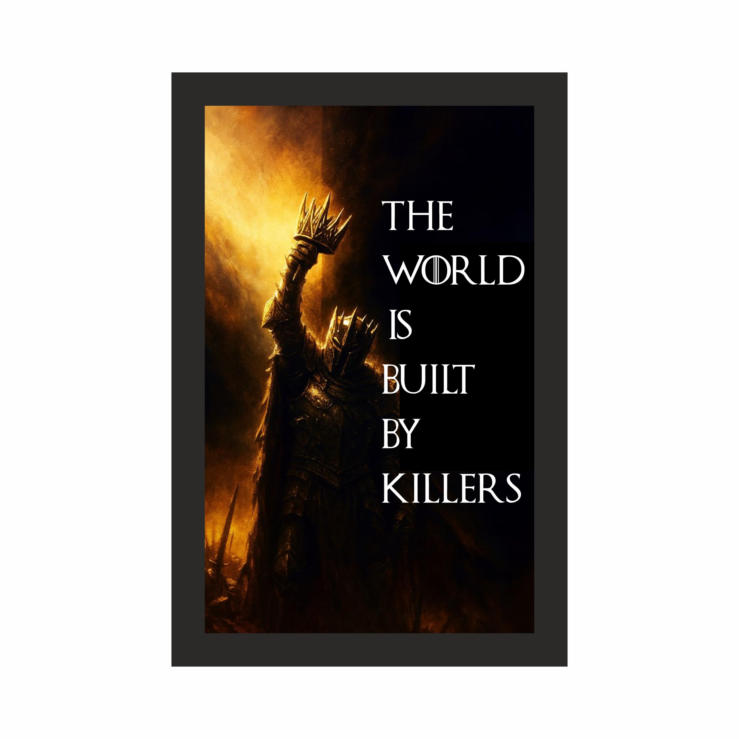 World Built by Killers Dark King Photo Frame A4 Black – view 3