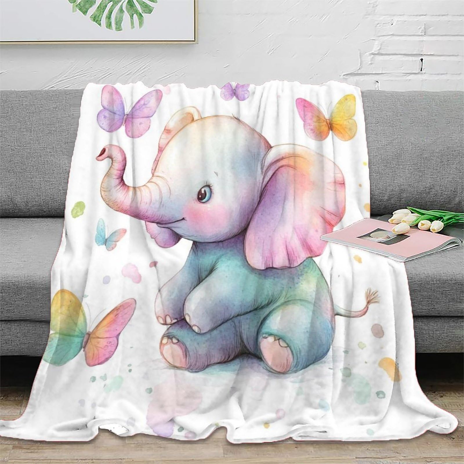Couverture polaire 150x200cm et plaid de salon microfibre 3D