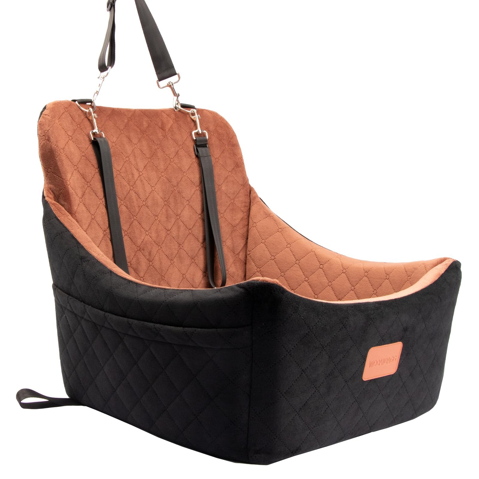 WOOAIDAGG Dog Car Seat for Medium Sized Dog,Pet Travel Car Bed with Seat Belt Channle,Fully Detachable and Washable Car Dog Seat with Adjustable