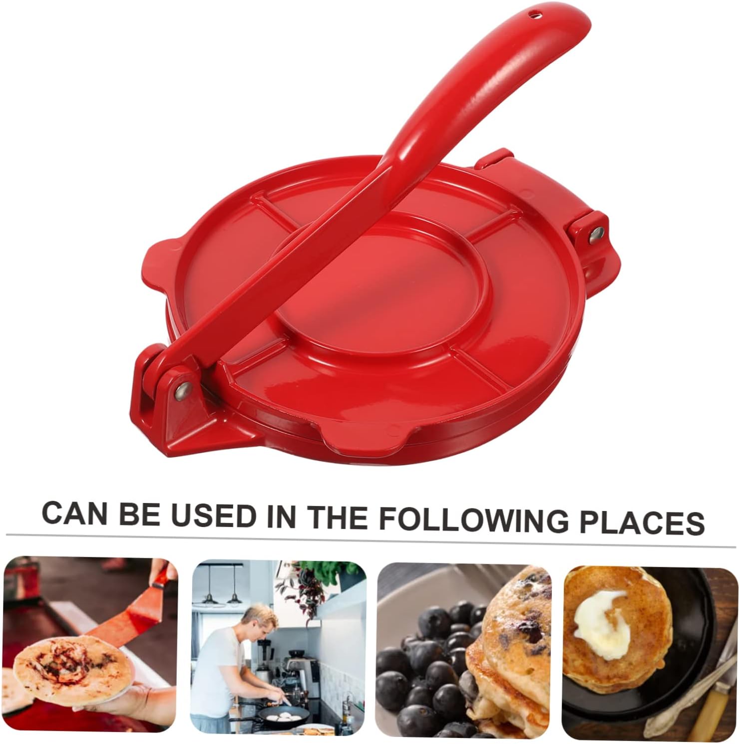 DECHOUS Dough Tortilla Press Aluminum Rustproof Non-stick Easy Demolding for Cornmeal Pasties Press