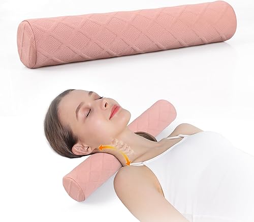 Miniatura 14 de Cozyhealth Almohada cervical pequeña de 3.1 pulgadas de alto, almohada cilíndrica de espuma viscoelástica suave media para dormir, soporte de cuello