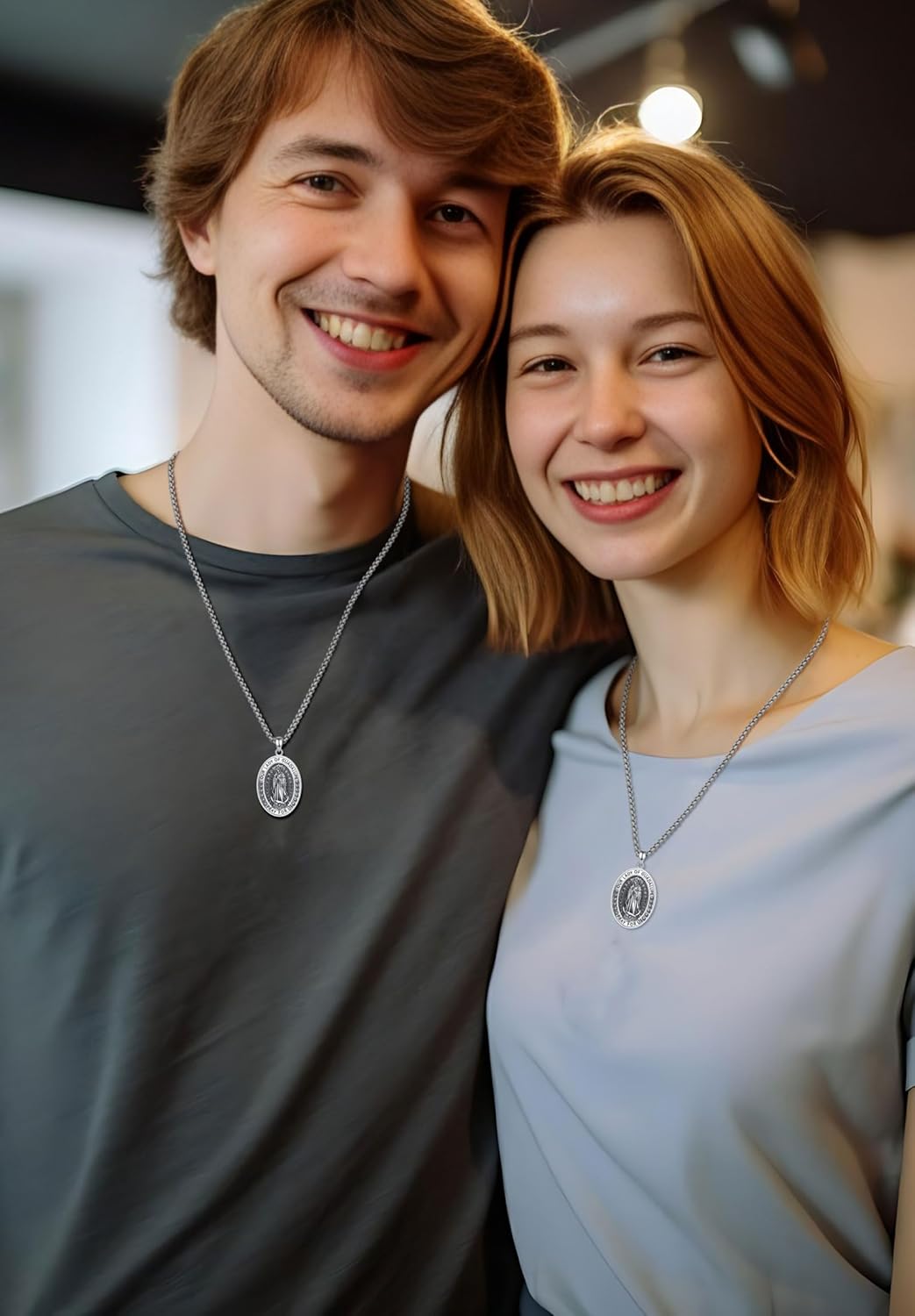 EUDORA 925 Sterling Silver St Christopher/St Benedict/St Michael/Virgin Mary/San Judas Tadeo/Good Shepherd Cross/Archangel Necklace Medal Pendant Protection Religious Amulet Jewelry For Men Women - Image 7