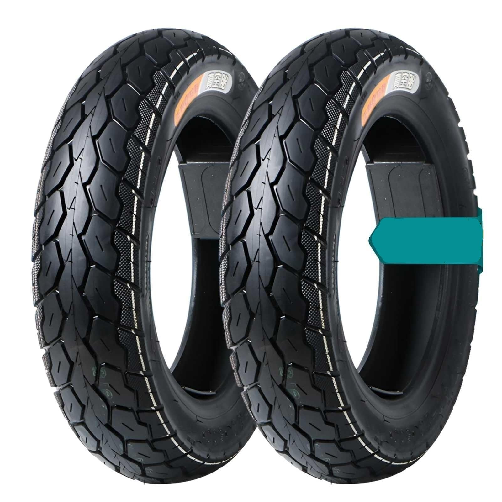 2PC 90/90-10 Opony Motocyklowe Bezdętkowe Wysokie Przyczepienie, 90/90/10 8 Wzorów Bieżnika Indeks 50J, 90 90 10 Trwałe Opony 10 Cali do Skutera Przednie Tylne Koło(A)