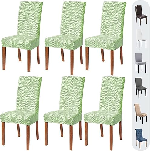 Juego de 6 fundas para sillas de comedor, fundas elásticas para sillas de cocina, extraíbles y lavables, para el hogar, cocina, banquete, ceremonia