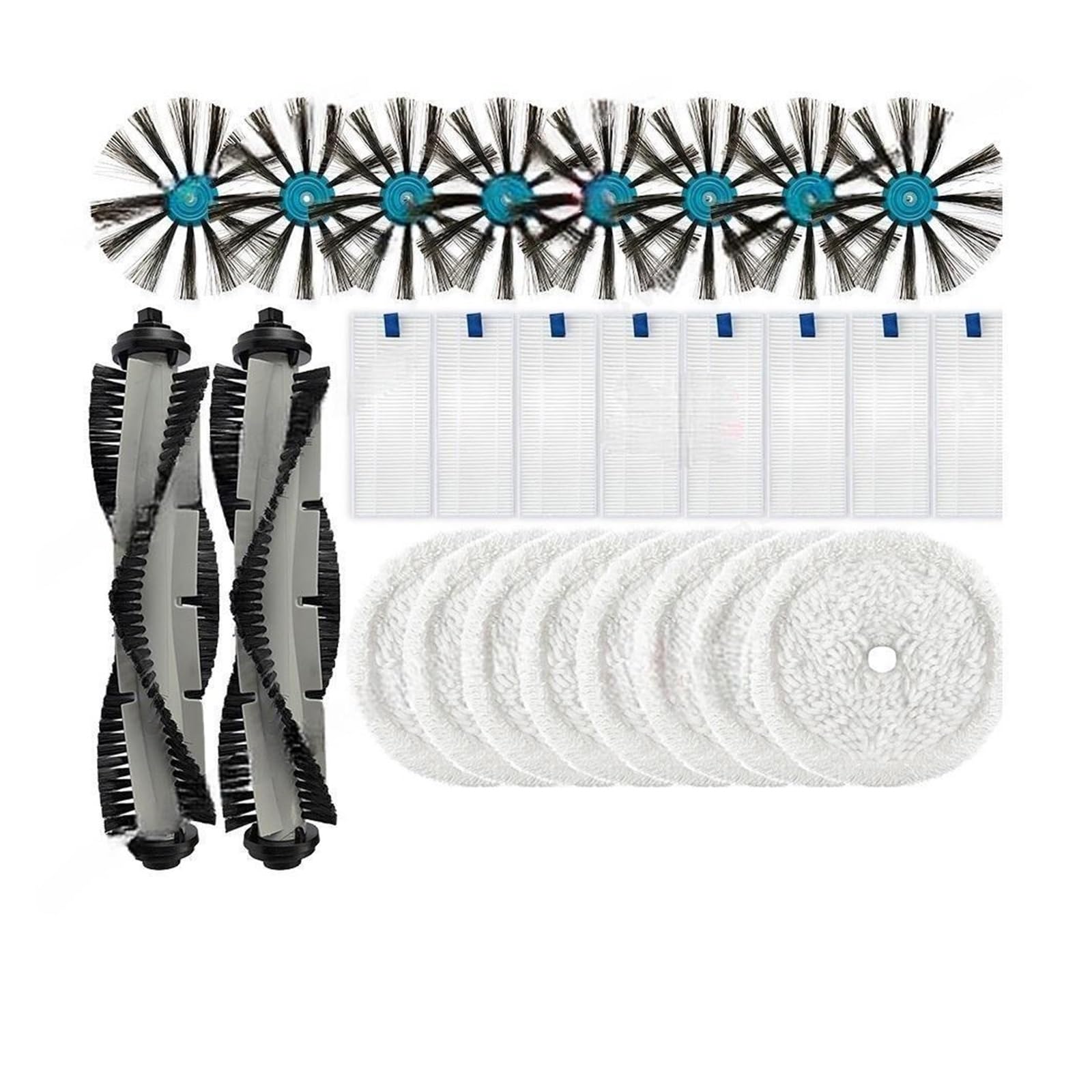 Kompatibel For Bissell, 3115, EV675 Roboter-Staubsauger, Ersatz-Ersatzteil, Hauptseitenbürste, Mopplappen(S)