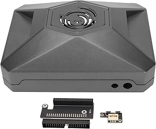 Luqeeg Grey Aluminum Alloy Development Board Shell with Heat Dissipation Design Professional Development Board Case with GPIO Adapter Board, Jetson Nano Case for Jetson Nano