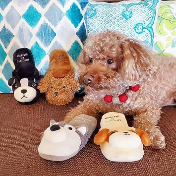 LOVE PETS by BESTEVER 47223 Love Pets Ever Pet Toy Slippers Dog Toy Poodle