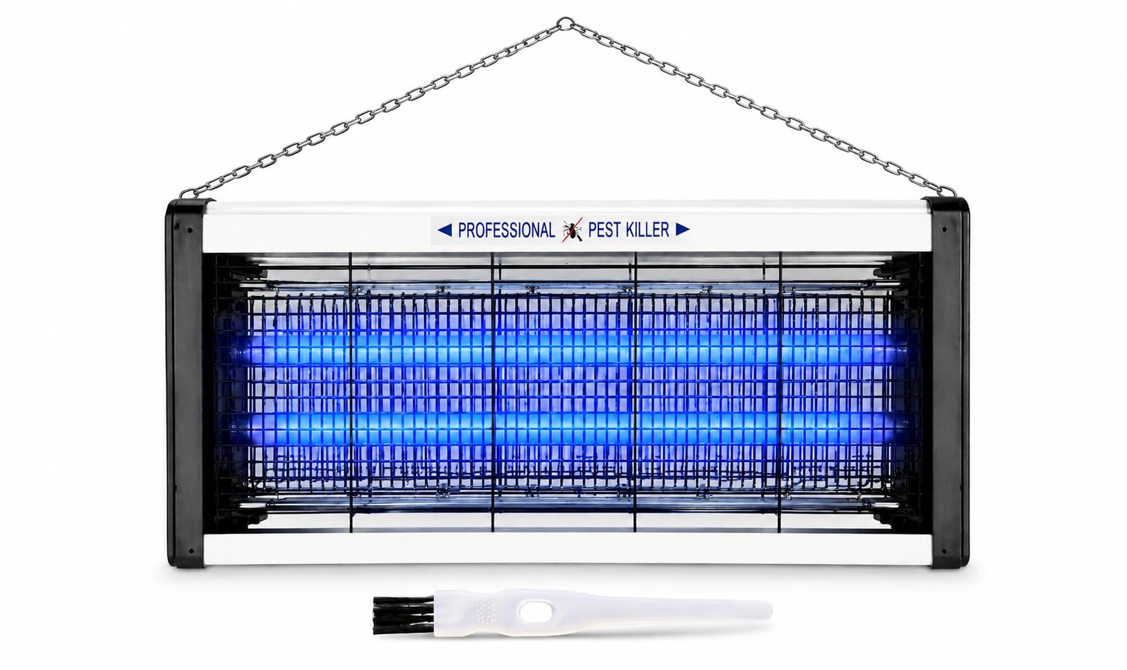 Lampada Antizanzare Elettrica 8W LED UV, Ammazza Zanzare e Antimosche con Pennello Integrato, Zanzariera Elettrica Silenziosa, Copertura fino a 40 m²