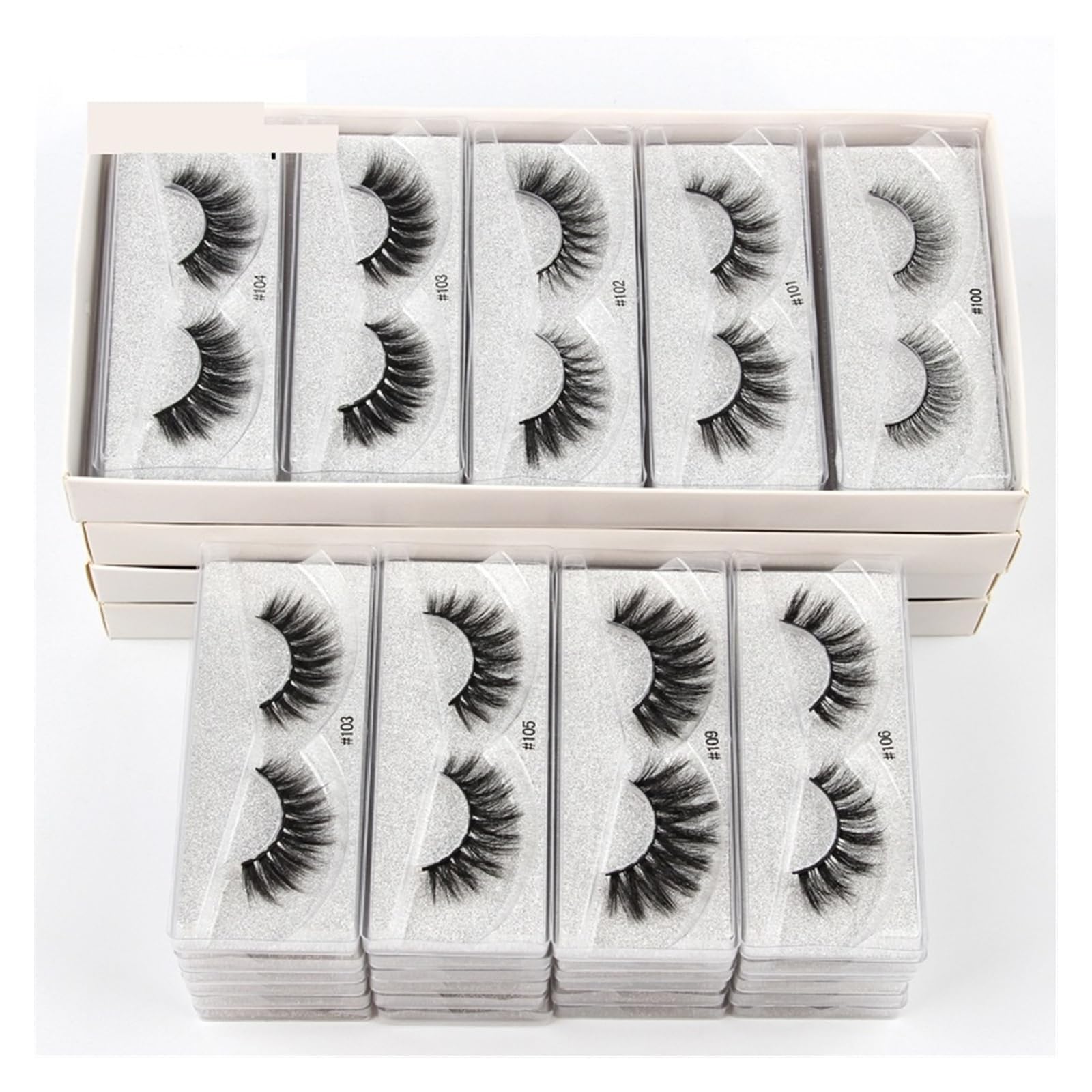 UAMOU Eyelashes Natural Long Hand Made Fluffy False Eyelashes Make up Eyelash Extension Mink Lashes Bulk Faux Cils
