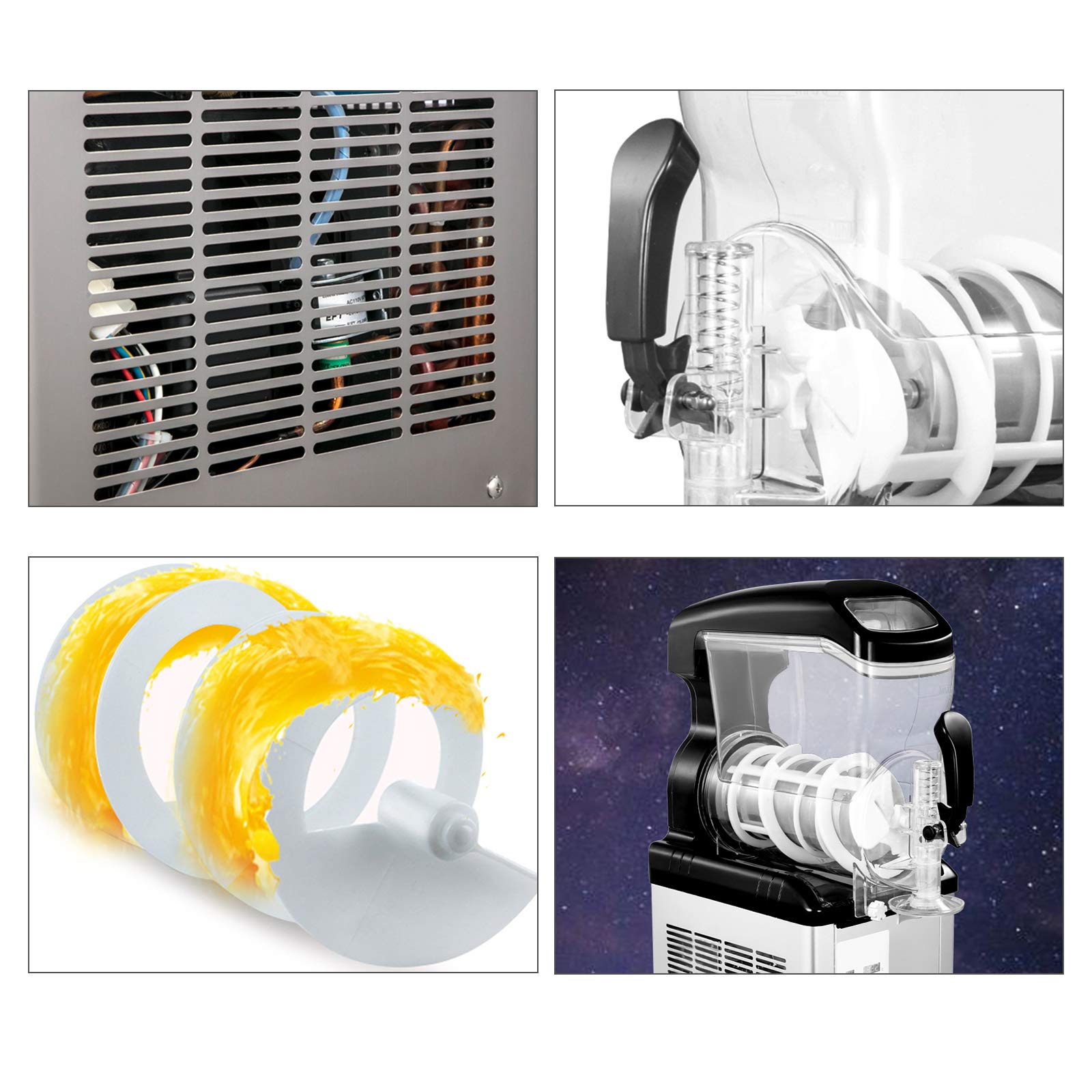 Buy VEVOR Commercial Slushy Machine 6L Daiquiri Machine Two Tanks Home