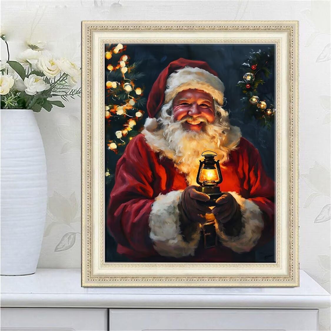 GHHKUD Weihnachtsmann Diamond Painting - 5D DIY Set Für Erwachsene 30x40cm