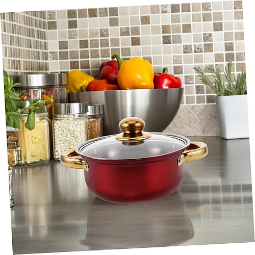 Miniatura 9 de Juego de utensilios de cocina antiadherentes de acero inoxidable con asas resistentes al calor chapadas en oro, ollas y sartenes para una cocina