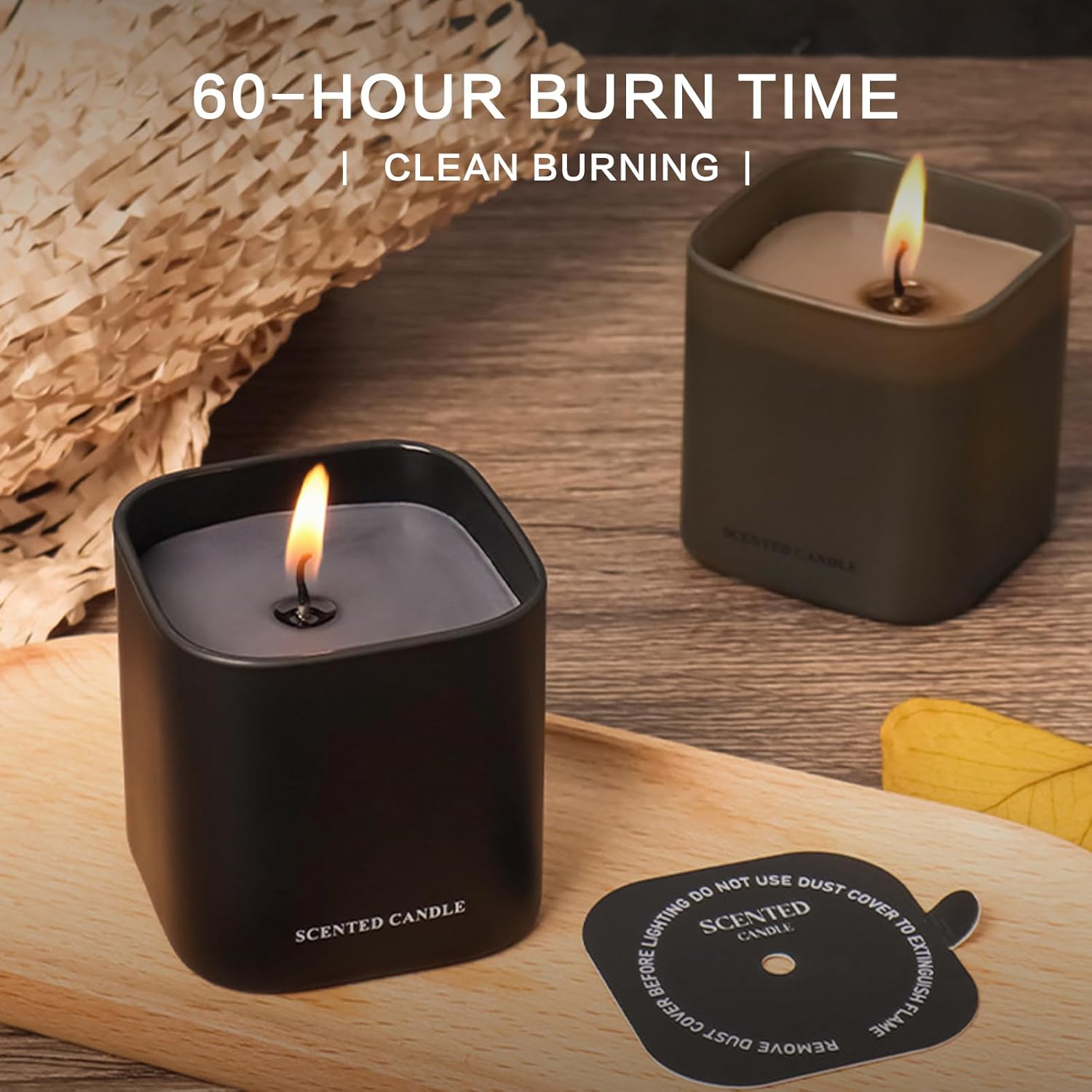 Luxury Scented Candles for Men Gift Set- 3 Pack Teakwood,Sandalwood & Vanilla Mens Candles | Essential Oil Soy Wax Candle for Office| Subtle Masculine Aromatherapy Gifts for Him, Husband, Boyfriend - Image 3