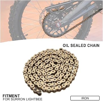 Compatible With Sur-Ron 58T 62T Sprocket 106 112 120 Chain Set Surron Light Bee S X Talaria Sting Electric Dirt Bike Motorcycle CNC Parts(120L)