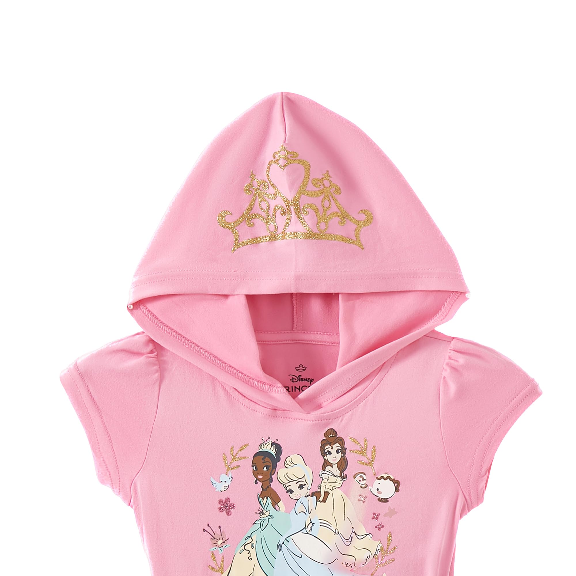 Disney Prinzessin Tiana, Belle Cinderella Mädchen Cosplay Kapuzen-Tüllkleid für Kleinkinder und große Kinder