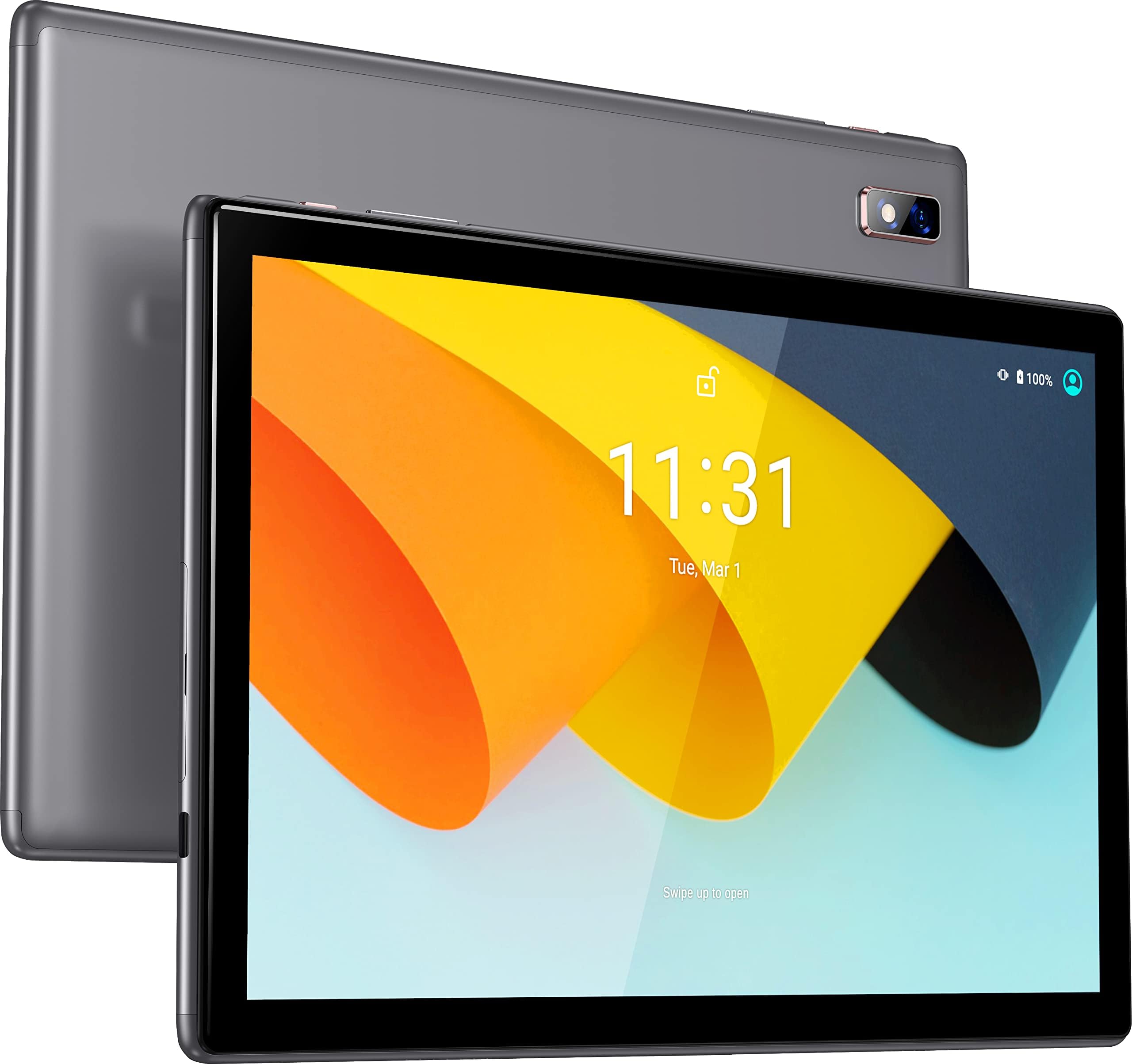 Byybuo SmartPad A10 Tablet 10.1 inch Android 11 Tablets, 32GB ROM Quad-Core Processor 6000mAh Battery, 1280x800 IPS Touch Screen HD 5MP+8MP Camera, Bluetooth, WiFi, GPS (GPS)