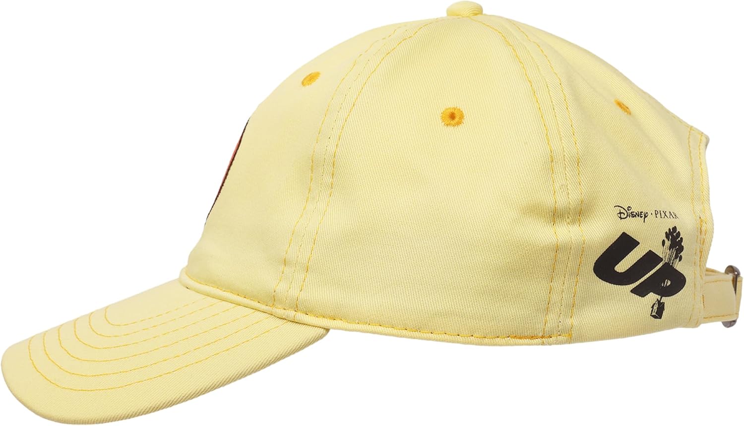Disney Pixar Up Wilderness Explorer Cotton Adjustable Baseball Hat with Curved Brim, Yellow, One Size