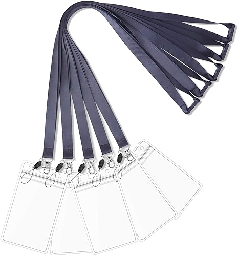 Miniatura 7 de Cordones de identificación negros para portatarjetas de identificación, cordones negros de seguridad para llaves, mujeres, hombres, cordón de