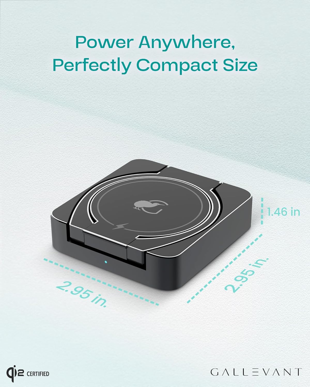 3-1 Wireless Charger Stand - Wireless-Compatible. Qi2 Certified, 15W Foldable, Compatible with iPhone 16/15/14, Apple Watch Series 9 & Older, Earbuds Charger (Black)