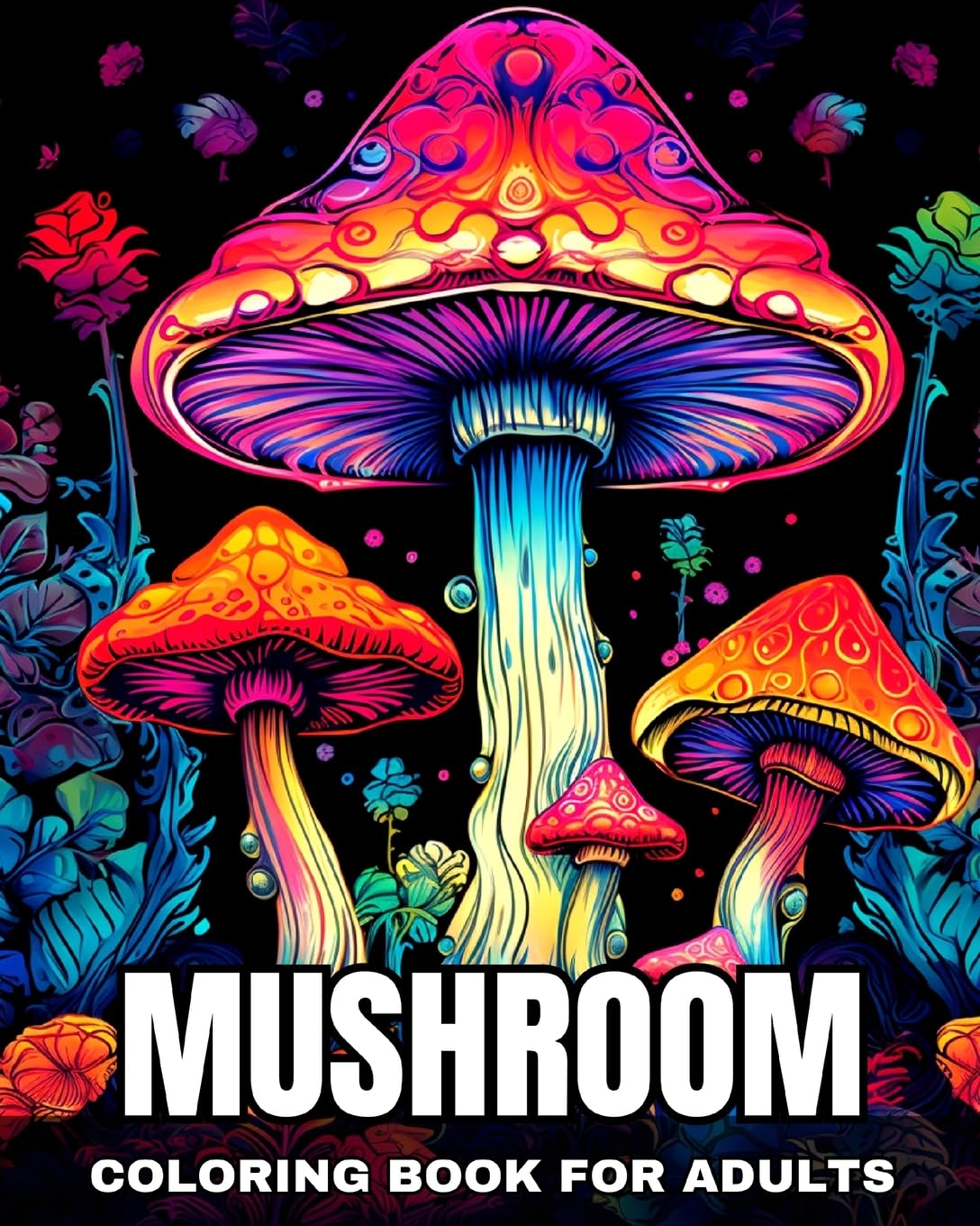 Mushroom Coloring Book for Adults: Fantasy Mushrooms to Color for Anxiety, Stress Relief, and Relaxation