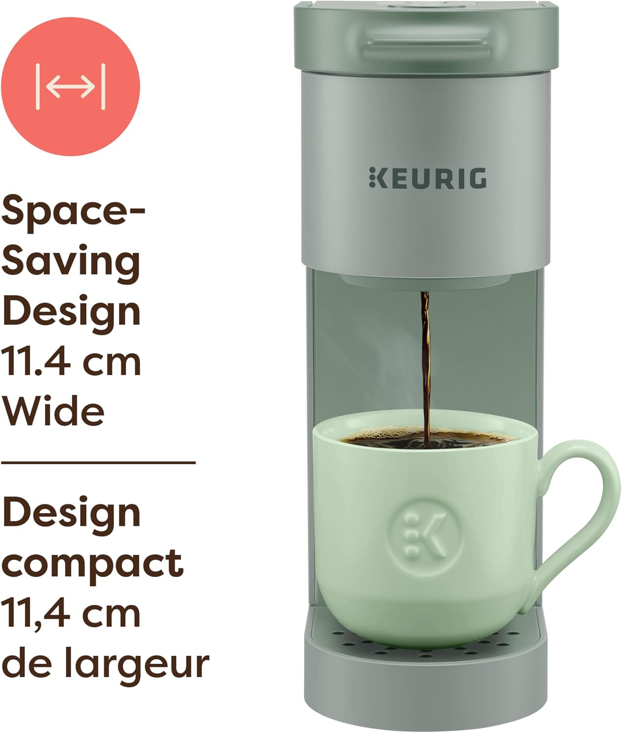 Keurig K-Mini Go Single Serve K-Cup Pod Coffee Maker, Sage - Image 2