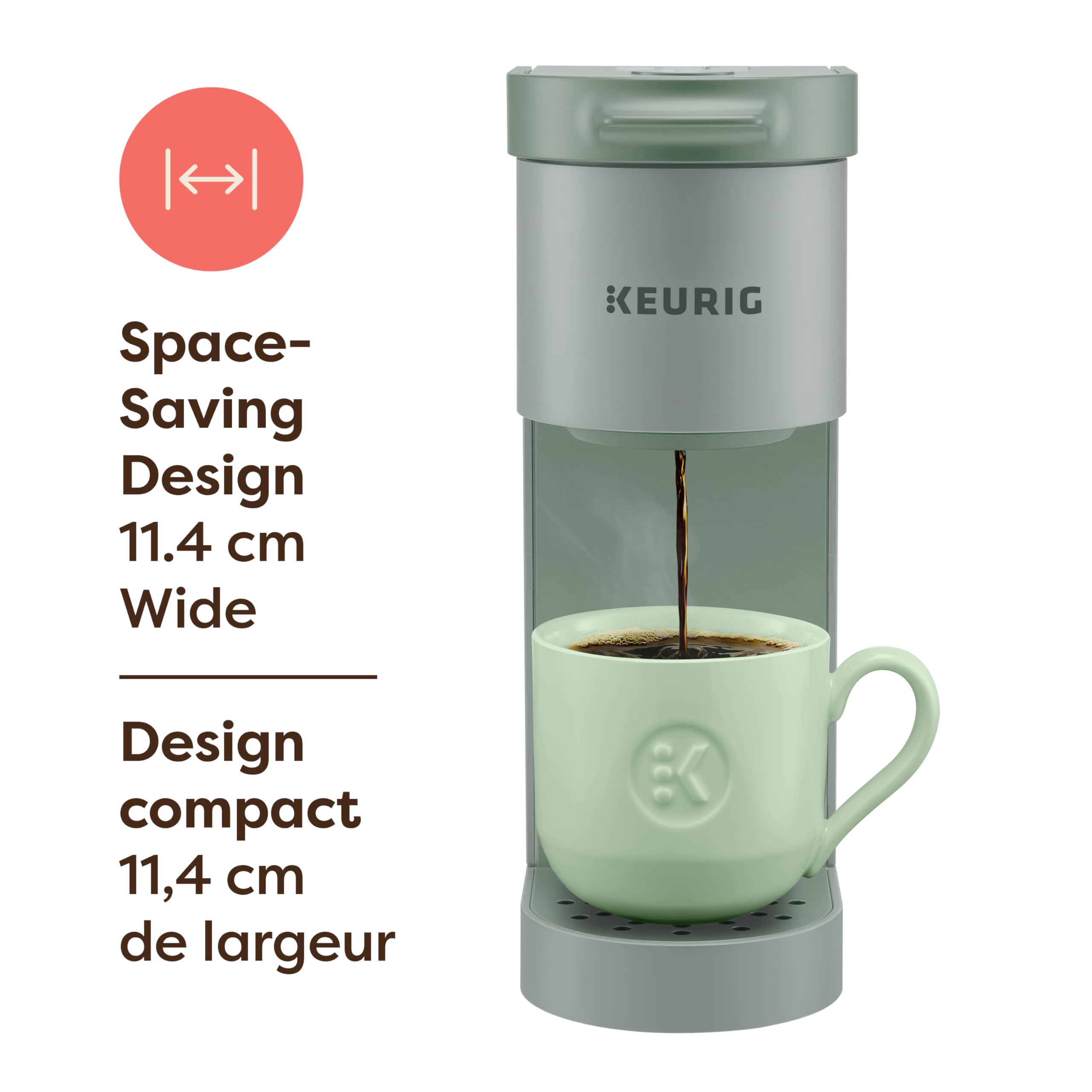 Keurig K-Mini Go Single Serve K-Cup Pod Coffee Maker, Sage