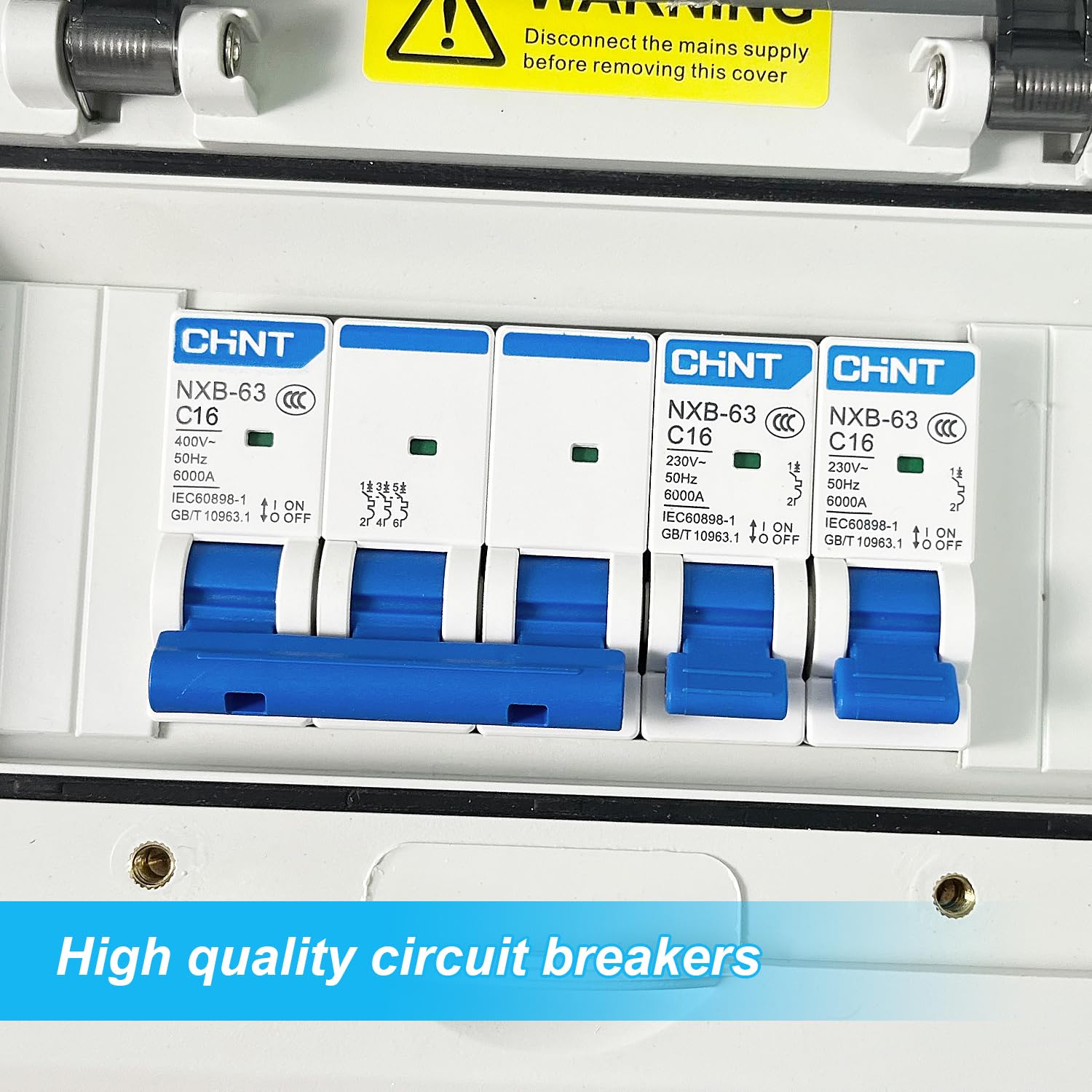 Distribuidor de Corriente 220V/16A para Obras, Enchufe de Pared Combinado, Tablero Eléctrico Resistente a la Intemperie
