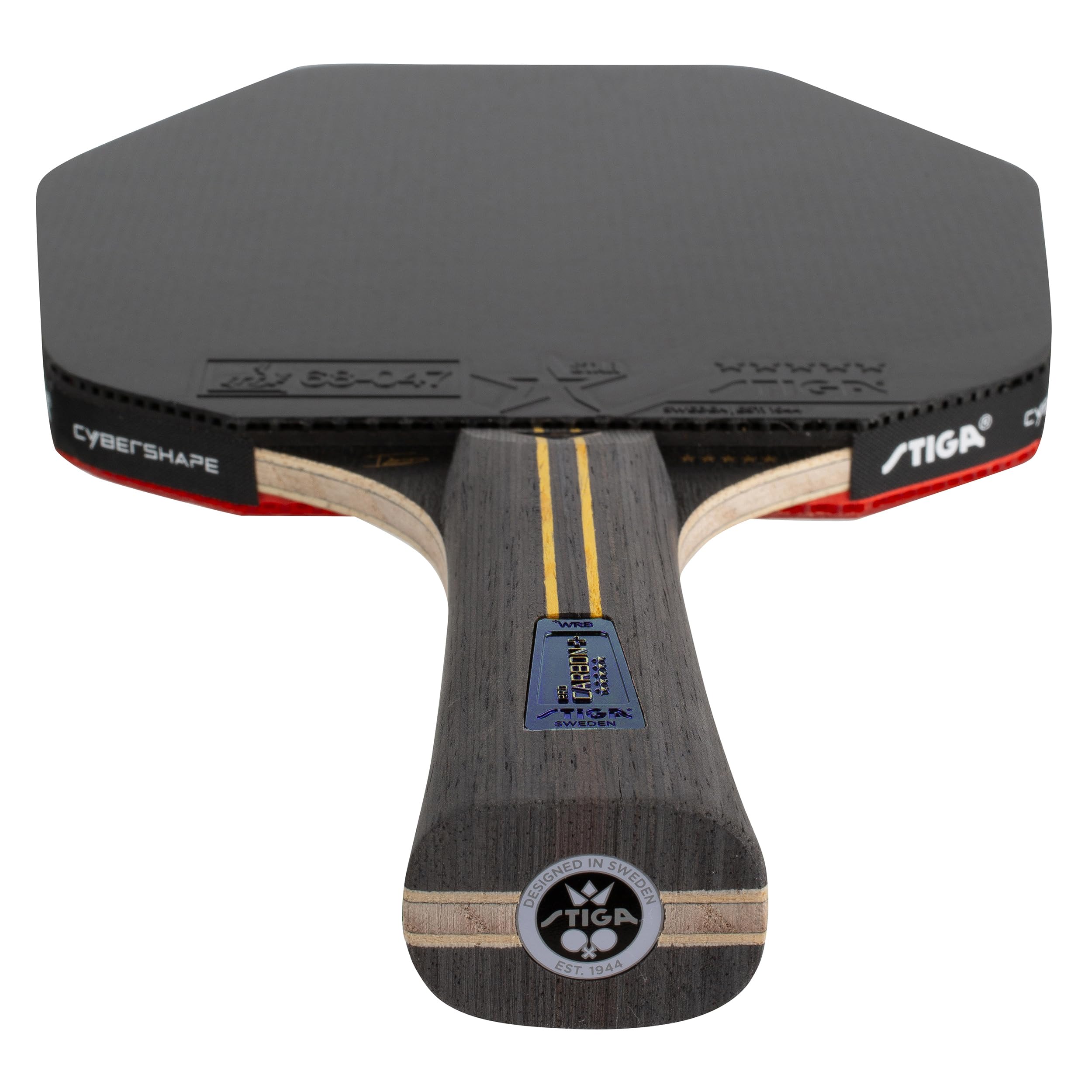 STIGA Pro Carbon Plus Cybershape Truls Edition Pala de Tenis de Mesa, 5 Estrellas; Sweet Spot Optimizado más Grande, Touch Carbon Technology, Goma STAR5 Aprobada por la ITTF, para Jugadores Ofensivos
