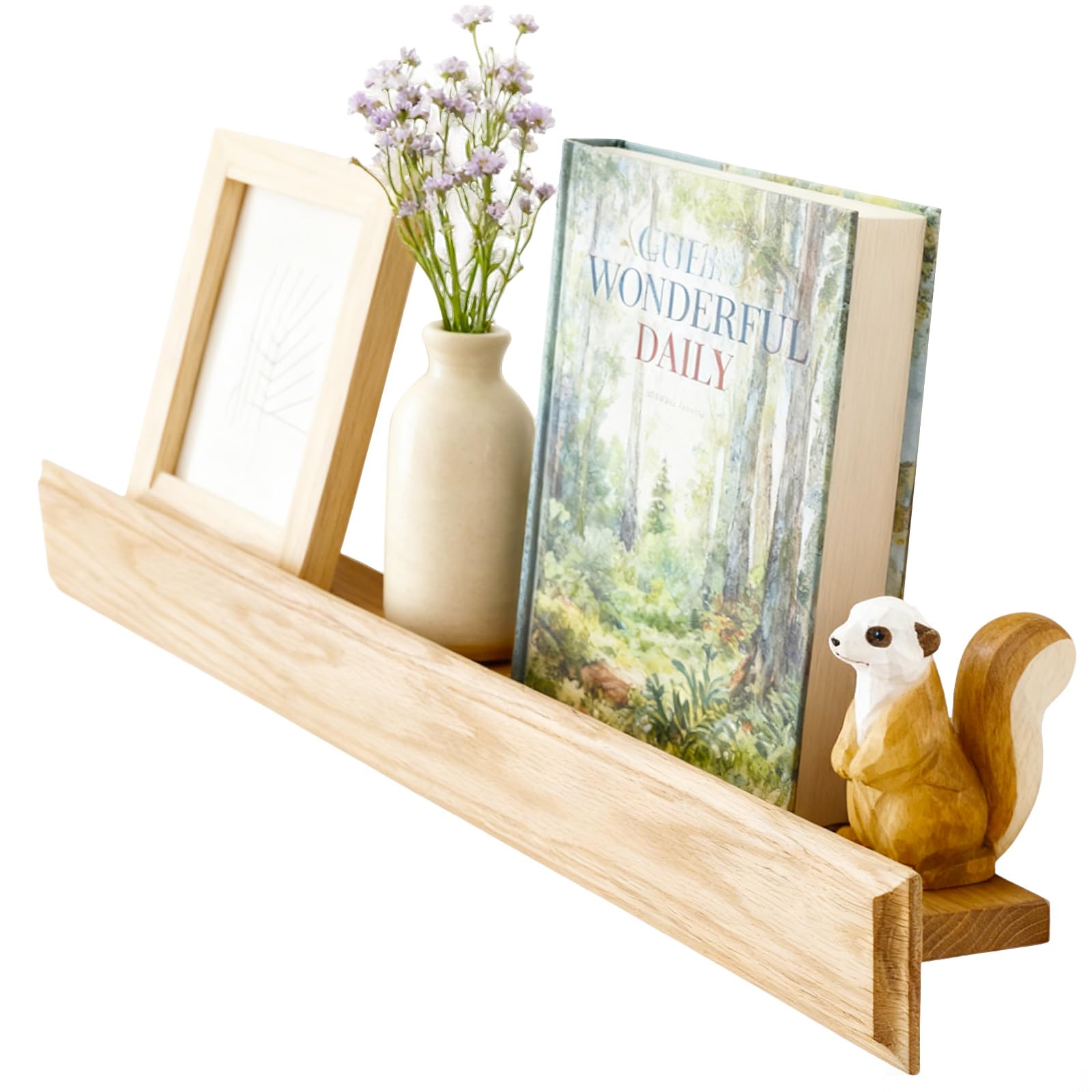 Étagère murale bois 40 cm pour fixer vos cadres sans risquer la chute