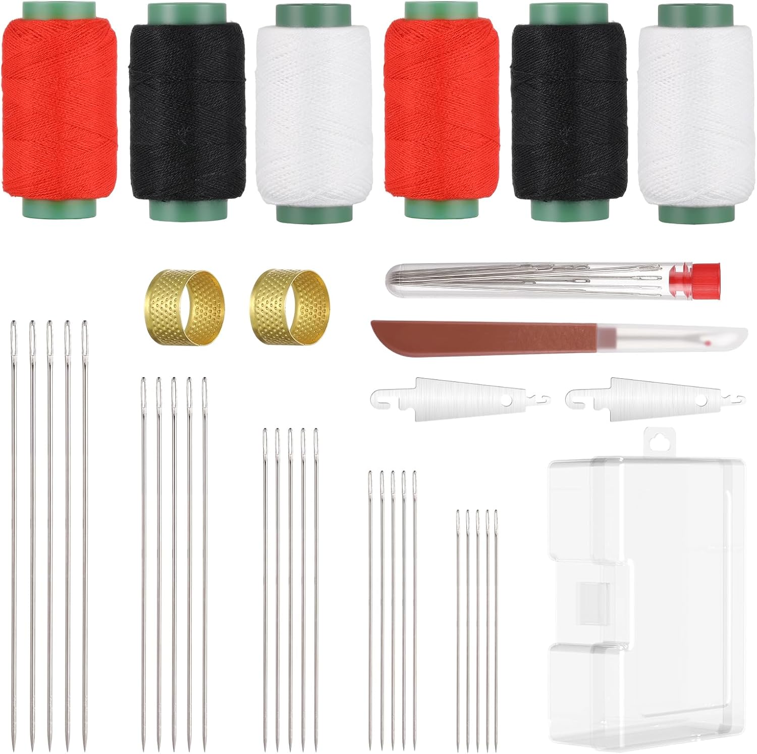37PCS Steel Needles for Hand Sewing,Big Eye Steel Sewing Needles Kit,Stainless Steel Sewing Needles,Sewing Kit for Mom,Wife,Grandma (37PC)