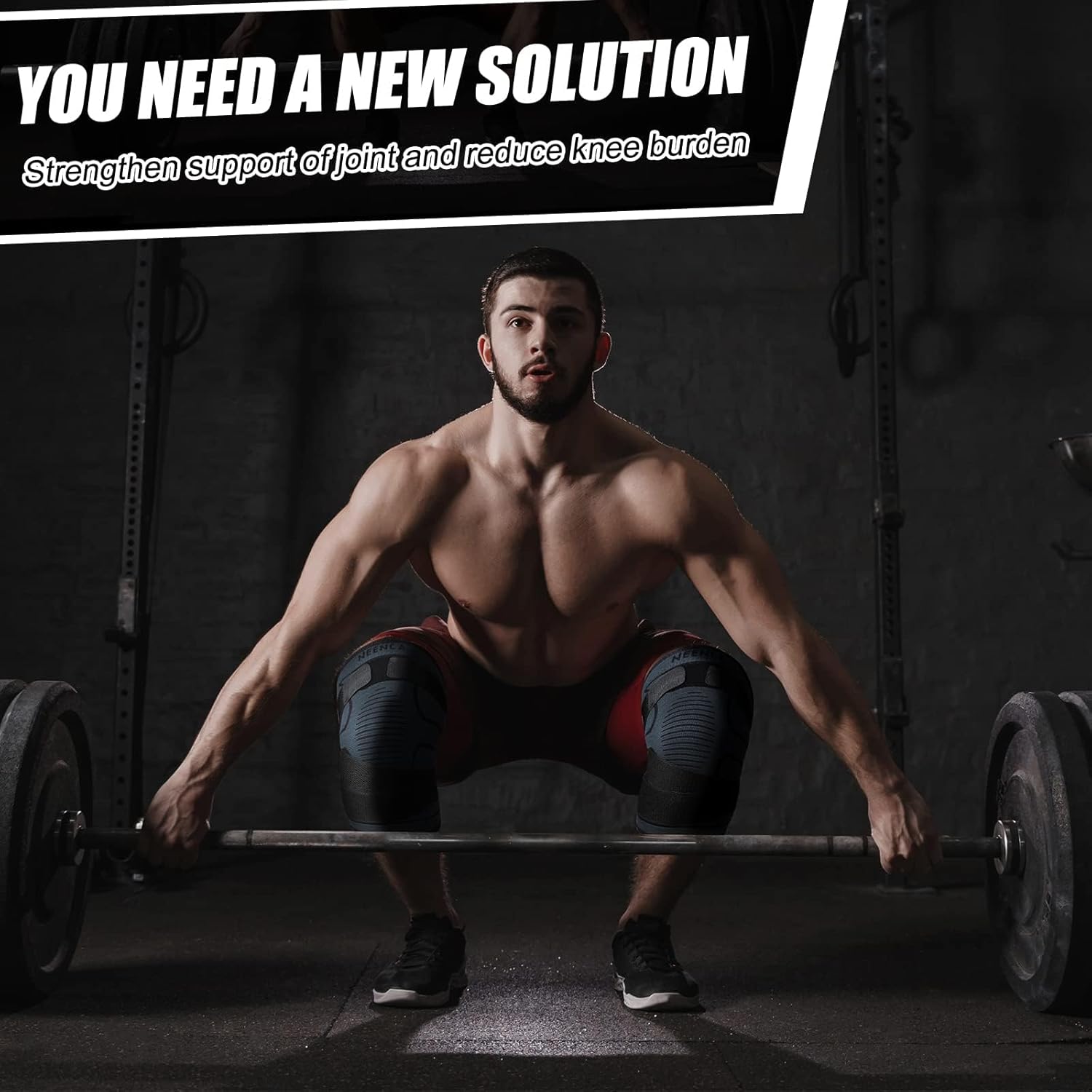 NEENCA Knee Braces for Knee Pain- 2 Pack Knee Sleeves for Pain Relief Set, Knee Compression Sleeves with Adjustable Straps for Best Fit, for Sports, Runner, Meniscus Tear, ACL, Arthritis, Joint Pain.. - Image 6