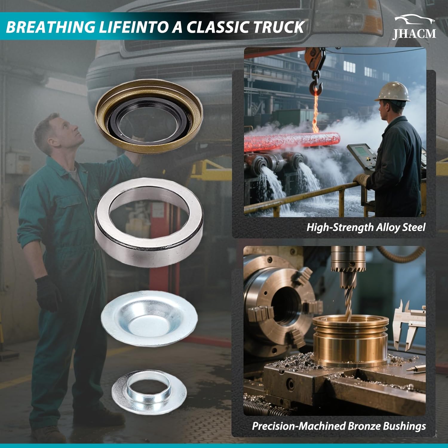 706395X Kingpin Bearing Seal Rebuild Kit Fits for GM Chevy Dana 60 Dana 77-91 King Pins - Bearings, Bushings, Springs, Seals, Kingpins - Replaces 37302, 37307, 41886, 706395, 620180, 37300