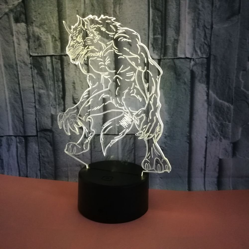 3D Fisch Lampe – USB-betrieben Mit 7 Farben, Optische Illusion Fürs Kinderzimmer