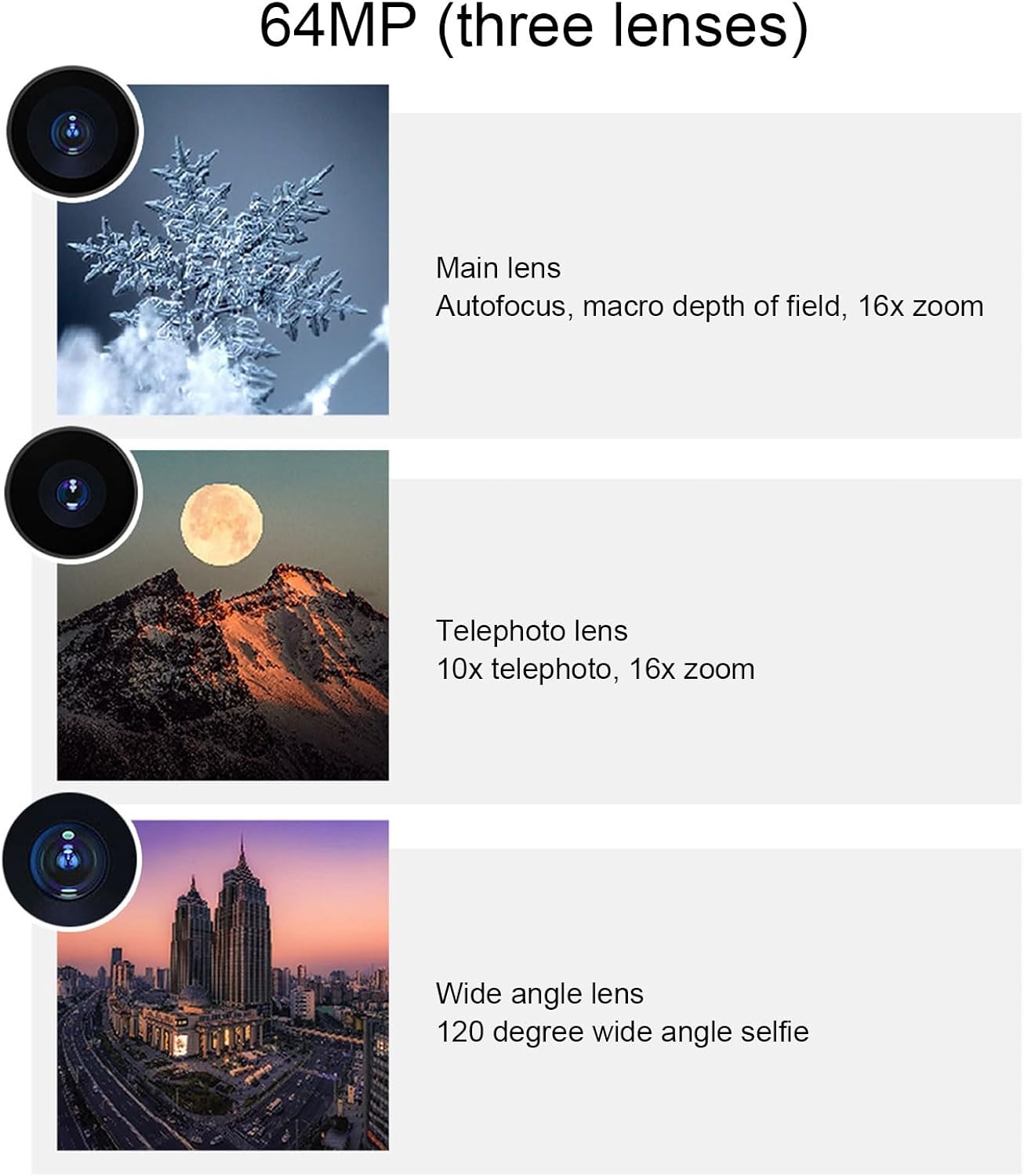 Yoidesu Digital Camera, 64MP 4K 10X Wide Angle, 3 Inch Touchscreen Camera with Night, Speaker, Flash, for Multi Camera, Phone Connection, OTG Transmission