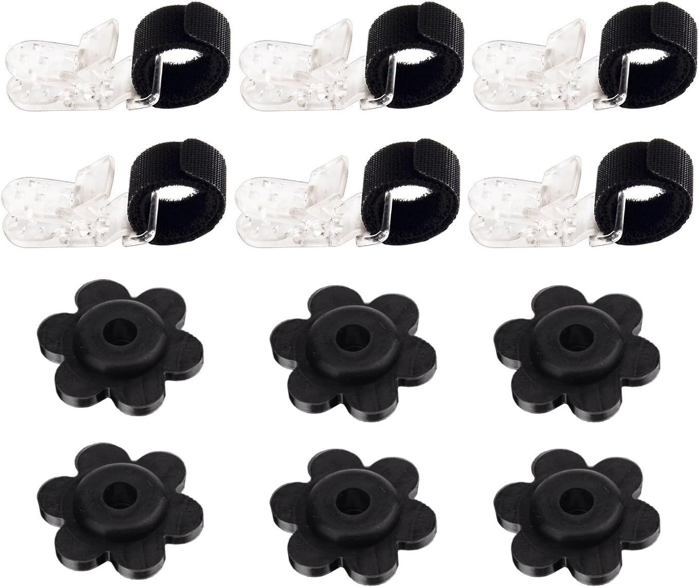 Sunmns Garden Flag Stoppers Rubber Stops and Adjustable Anti-Wind Clips