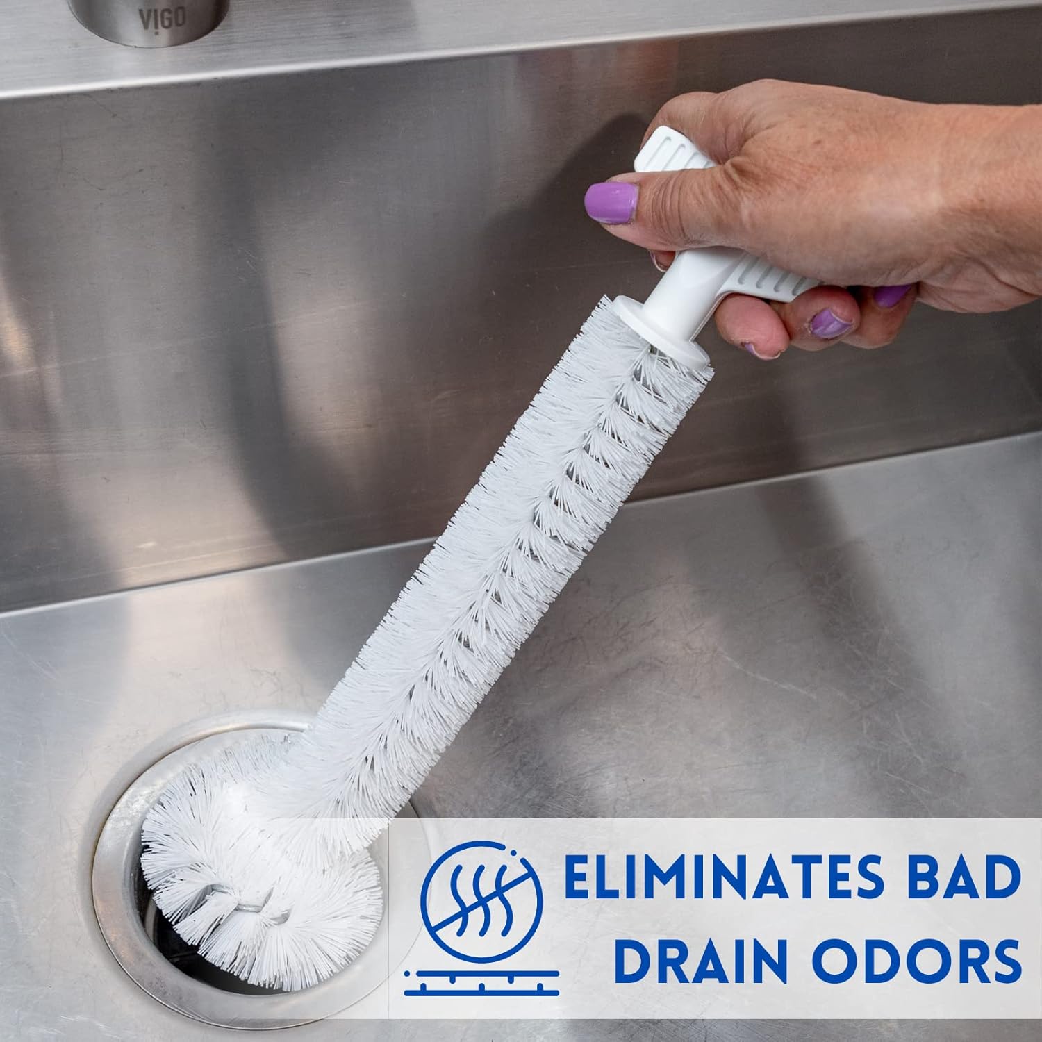 Rеvіеw Prоduсt The FryOilSaver Co. B36c Garbage Disposal Brush | Cleans Garbage Disposal Units & Removes Odors | Sturdy Grip Handle | Ergonomic T-Grip Handle | Universal Sink Disposal Cleaner | 12 Inches Long