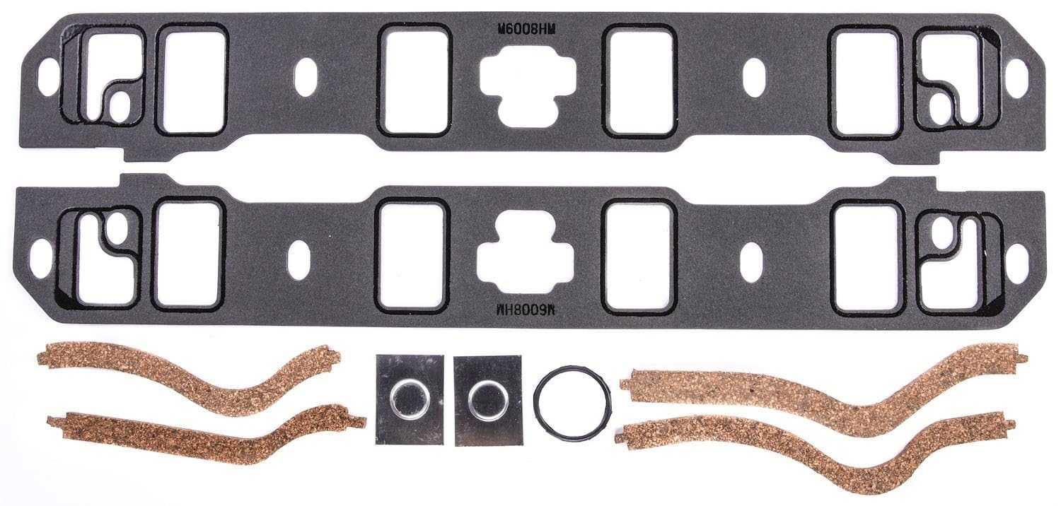 JEGS Intake Manifold Gaskets | Fits Ford 260-351W | 1.20� x 2.00� Port Size | 0.0625� Thick | POZISEAL Around Critical Areas