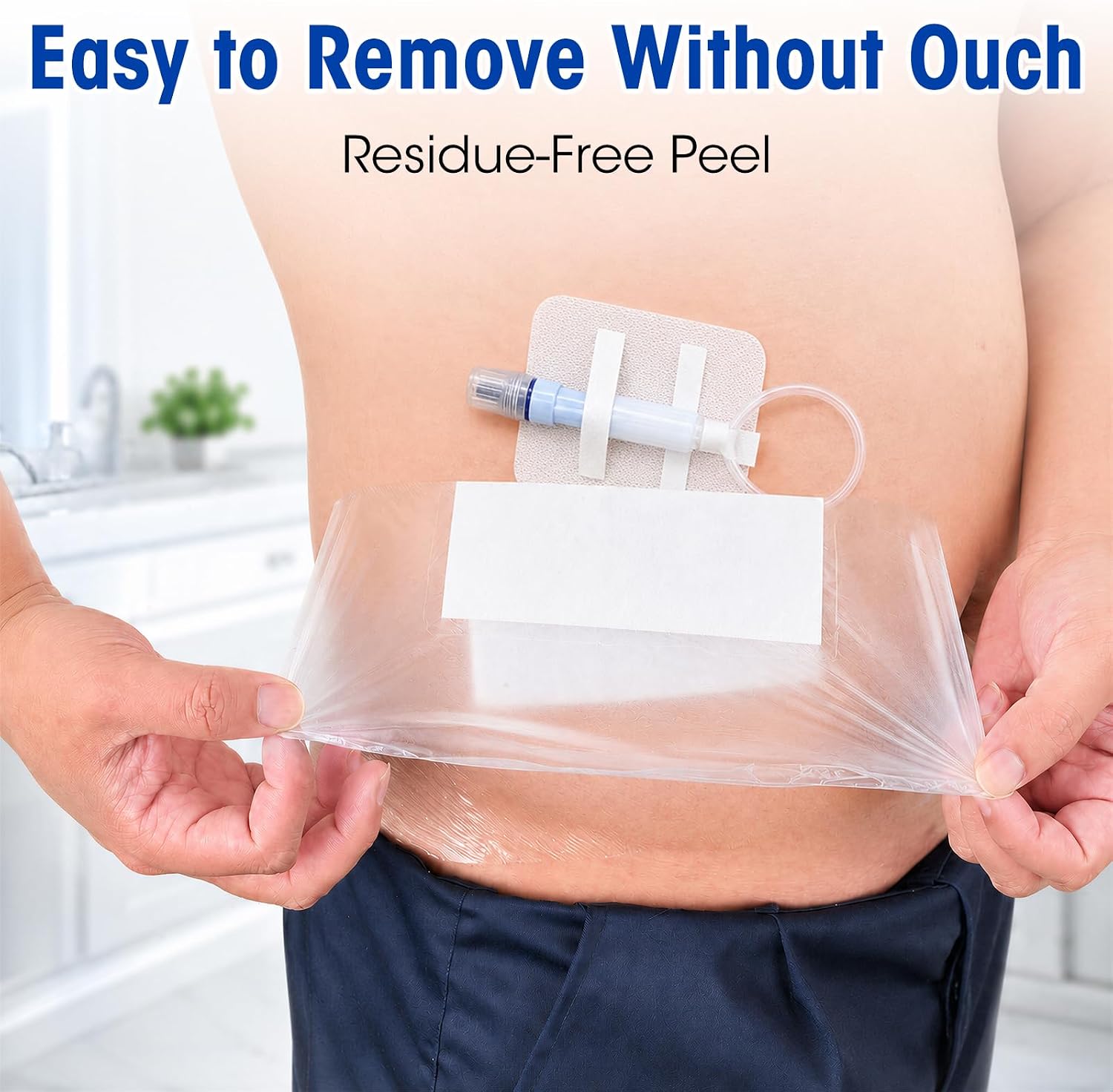 15Pcs 10.2"x10.2" Shower Shields Wound Cover Non-Stick Center Pad | Large Waterproof Dialysis Catheter Protector Bandage for Post Surgical PICC Line Chest Catheter PD Tube Peg G-Tube