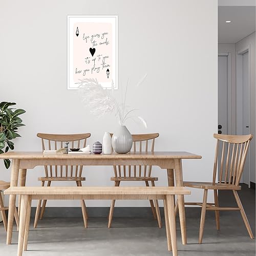 Miniatura 4 de Lienzo de moda negro para pared, diseño estético de Ace Of Hearts Playing Card Print Lucky Girl, Retro Fashion Preppy Y2K Dormitory para dormitorio,