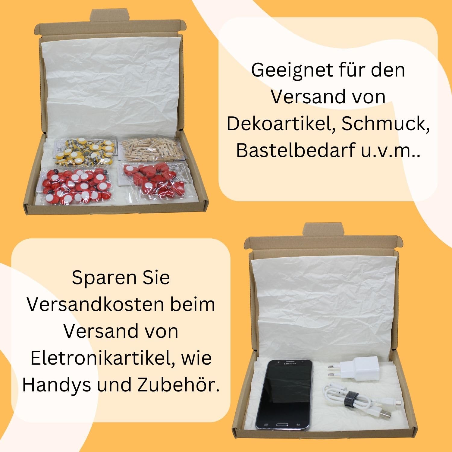 dimapax Großbriefkartons Versand Post Faltschachtel Briefsendung Deutsche Post DHL DPD GLS H Päckchen, Versandkarton, Büchersendung (500x GB2-230 x 160 x 20 mm, Weiß)