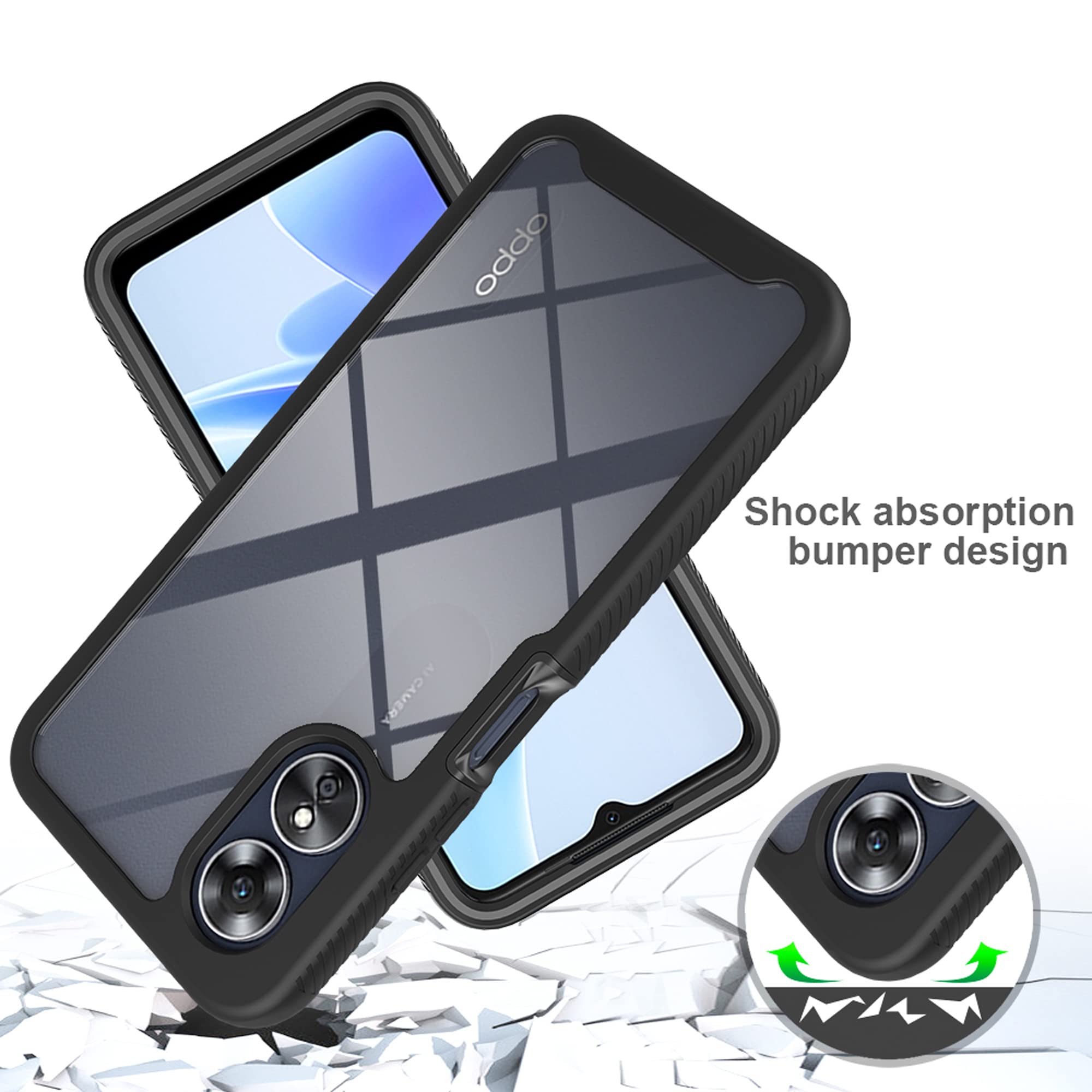 Custodia Morbida ONEFLOW Per Xiaomi Redmi Note 8T - Silicone Opaco Nero Con Protezione 360° - 4