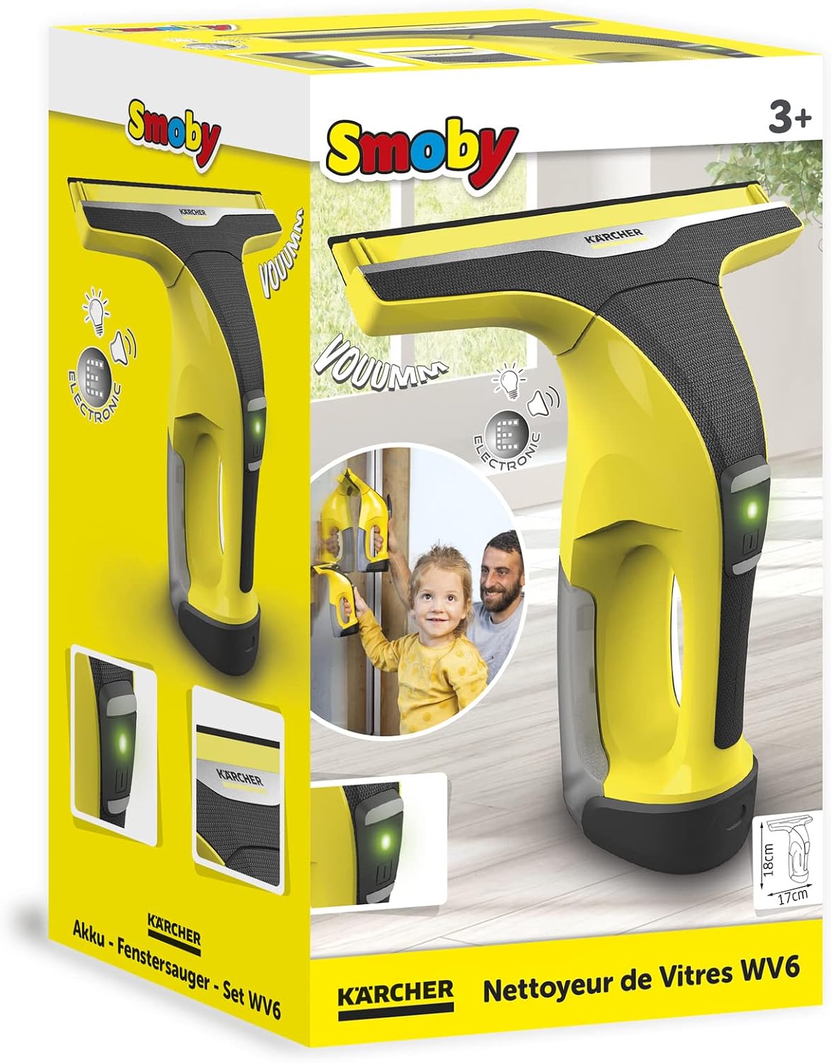 Smoby - Karcher Toy Window Cleaner, Electronic Functions, Suitable from 3 Years (7600360900)