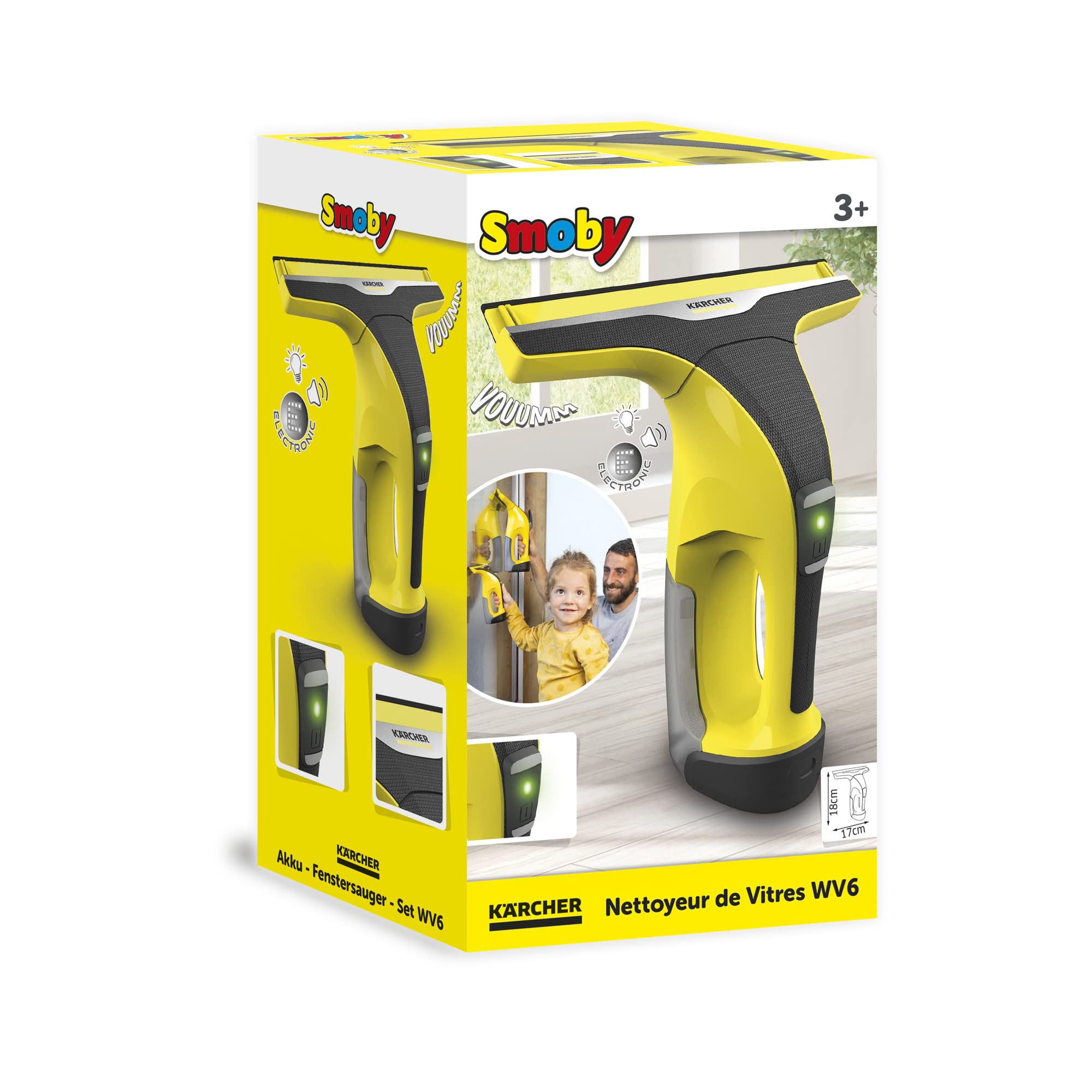 Smoby 7600360900 Kärcher zabawkowa myjka do okien, świetło i dźwięk