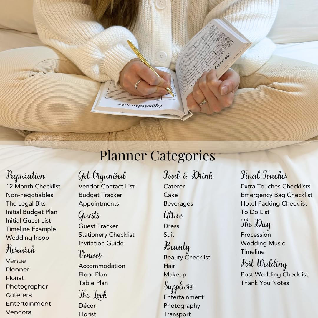Expert Wedding Planner Book and Organiser for UK Brides, White, Case - Image 4