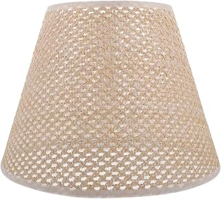ARSMI 1 UNID E27 Mujer Manual IMITACIÓN Rattan Oven Lámpara de Escritorio Lámpara de Escritorio Accesorio de Pantalla Pantalla de lámpara (Body Color : Rose Golden)